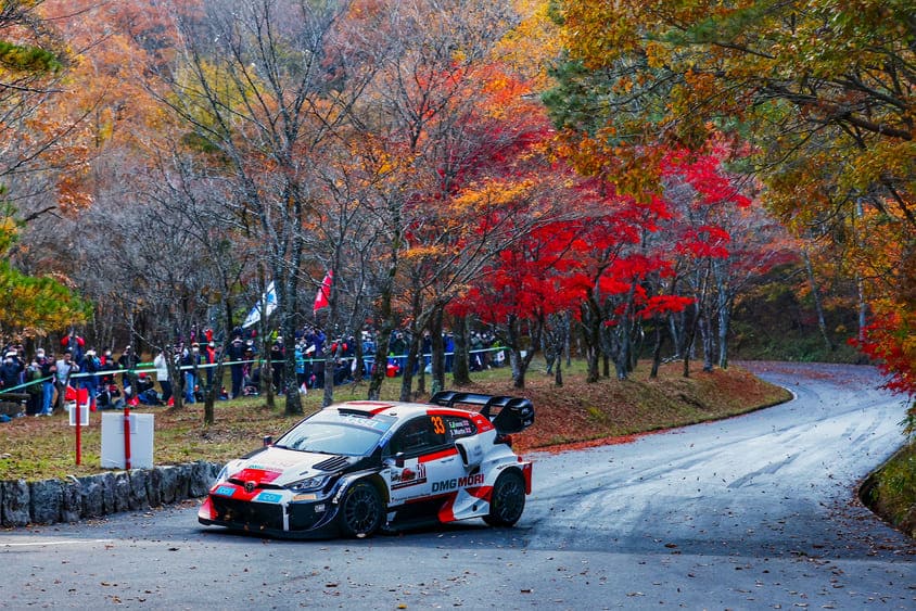 WRC2022】ラリー・ジャパンDAY2 トヨタのエバンスが首位、勝田は5位 