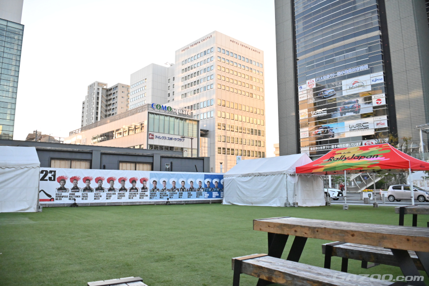 豊田市駅前の広場にもラリージャパンのイベントスペースも（ラリージャパン2023）