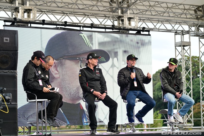 ラリージャパン　ユハ・カンクネン氏、ペター・ソルベルグ氏、オリバー・ソルベルグ氏