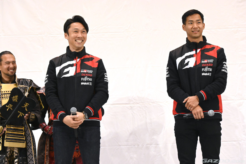 TOYOTA GAZOO Racingからは中嶋一貴TOYOTA GAZOO Racing Europe（TGR-E）の副会長と平川亮選手。今回のラリージャパンには平川選手の妹さんの平川真子選手もドライバーとして参戦しています