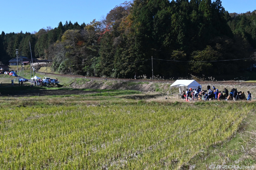 恵那SSのスタート地点と観戦エリア