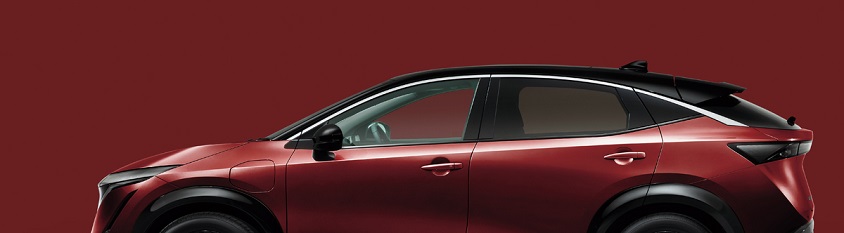 日産アリア limited 専用色 バーガンディー／ミッドナイトブラック 2トーン