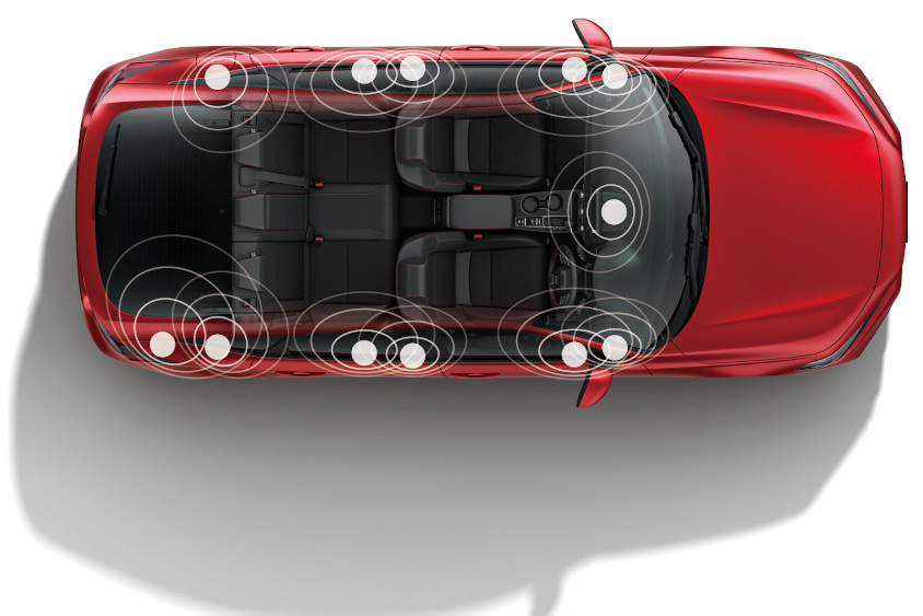 BOSEプレミアムサウンドシステムスピーカー配置イメージ図