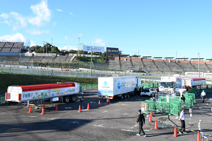 鈴鹿サーキットに設置された給水素エリア