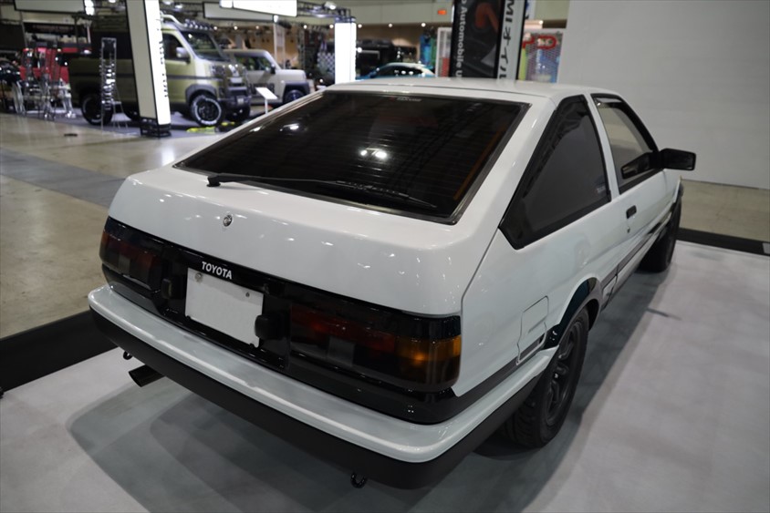 トヨタ AE86 スプリンタートレノのリヤ＠東京オートサロン2023