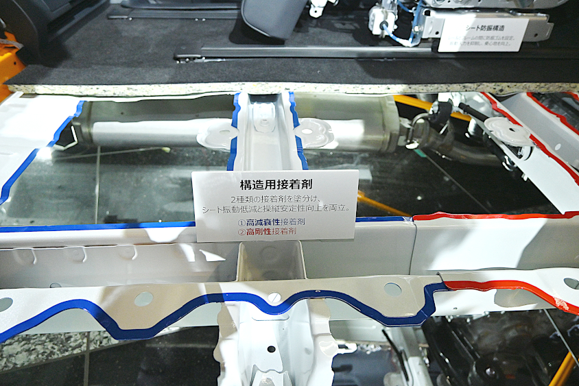新型アルファード、ヴェルファイアの構造用接着剤の使用イメージ