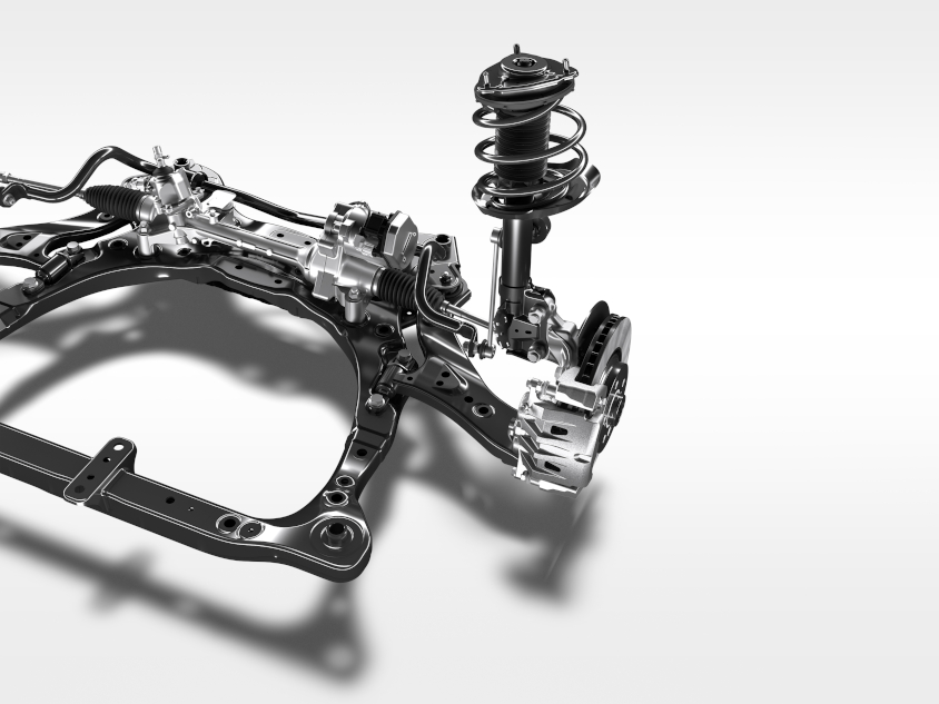 サスペンション（フロント ： マクファーソンストラット式）