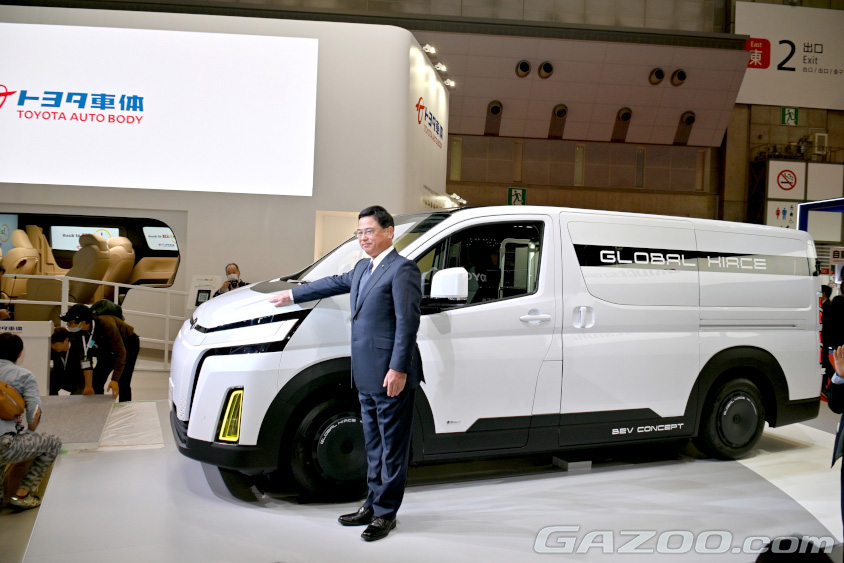トヨタ車体・GLOBAL HIACE BEV CONCEPT (グローバル ハイエース BEV コンセプト)と松尾勝博社長