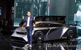 これが新世代の「GT-R」なのか!? ニッサンブースにEVスーパーカーが降臨…ジャパンモビリティショー2023