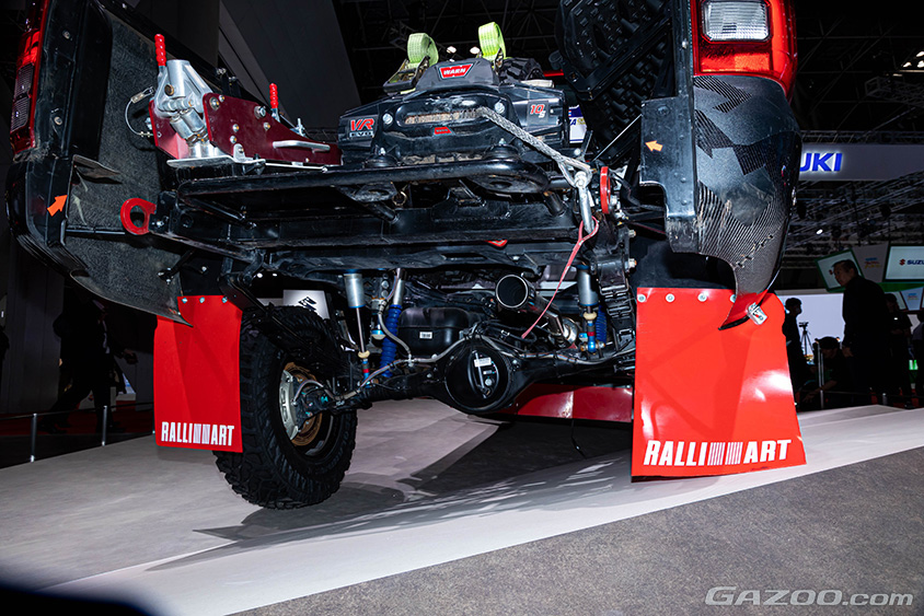 ジャパンモビリティショー2023　三菱自動車ブース 新型トライトン　ラリーカー［アジアクロスカントリーラリー2023 参戦車両レプリカ］