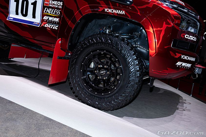 ジャパンモビリティショー2023　三菱自動車ブース 新型トライトン　ラリーカー［アジアクロスカントリーラリー2023 参戦車両レプリカ］