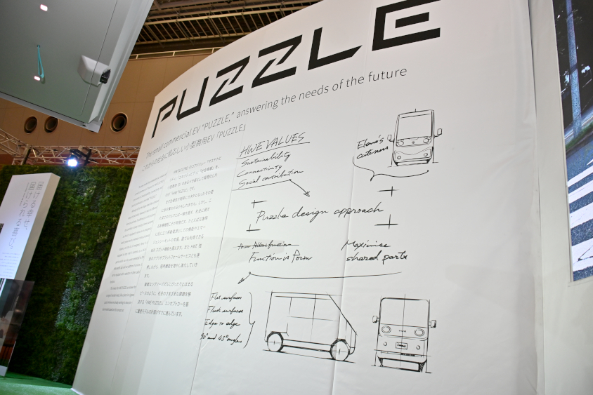 HWエレクトロの「PUZZLE」のコンセプトシート（ジャパンモビリティショー2023）