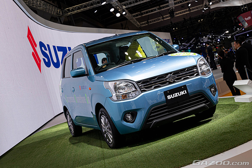 ジャパンモビリティショー2023　スズキブース　ワゴンR 圧縮バイオメタンガス車