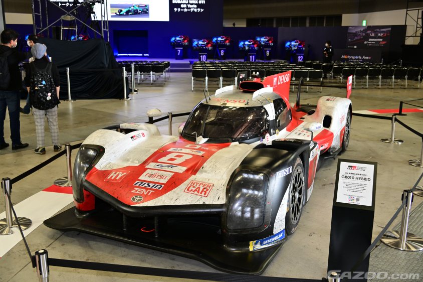 ジャパンモビリティショーに展示されているWEC参戦のトヨタ GR010 HYBRID