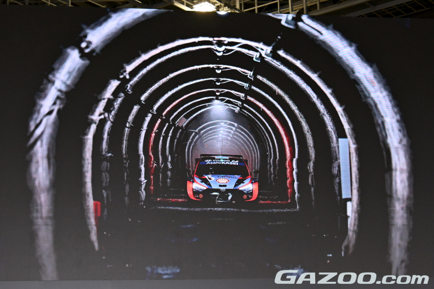 今年は舗装し安全性が向上したというラリージャパンの名物伊勢神トンネル（ジャパンモビリティショー2023）