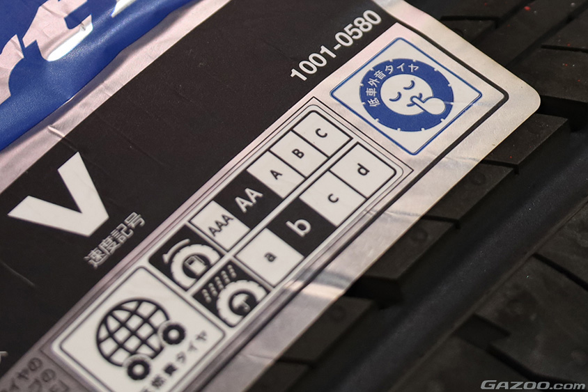 タイヤのウェットグリップ性能表示