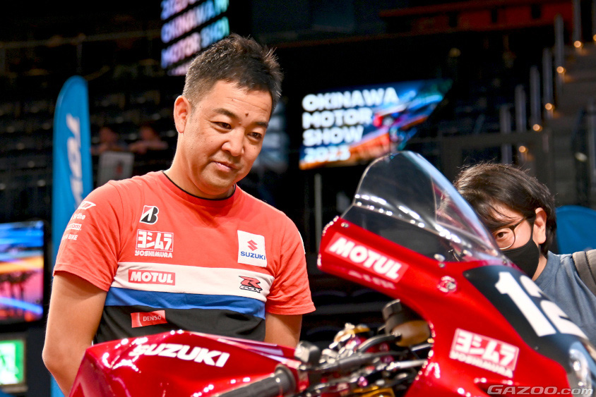 オキナワモーターショー　ヨシムラジャパンの加藤陽平監督