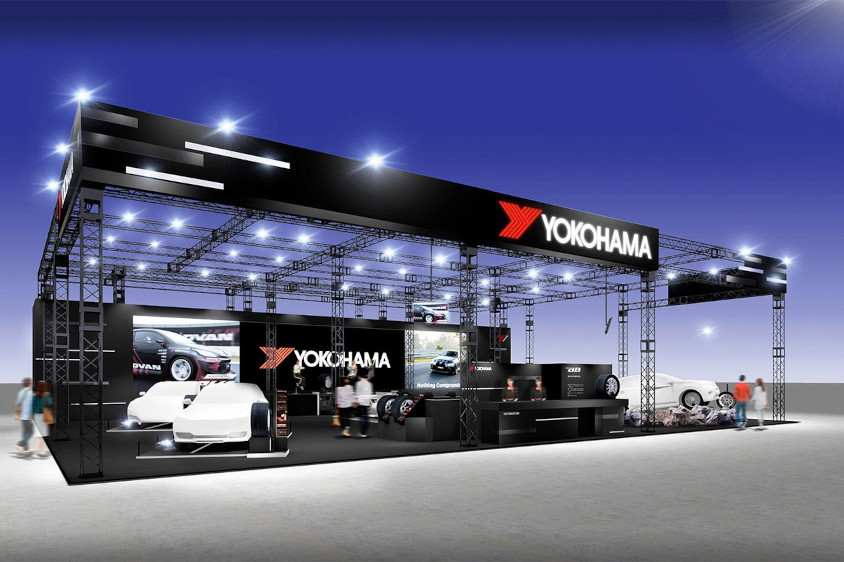 横浜ゴムのタイヤブース 東京オートサロン2024