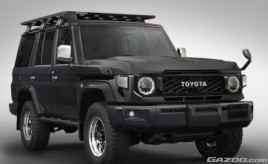 トヨタ車体、自社ブランド『ランクル BASE』が提案する「ブラッククルーザー70」を展示･･･東京オートサロン2024