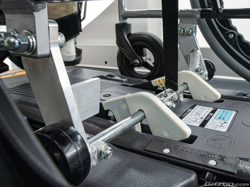 車いす固定装置（拡大）