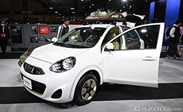 日産自動車 中古車のマーチを可愛くカスタマイズして販売するプロジェクト･･･東京オートサロン2024