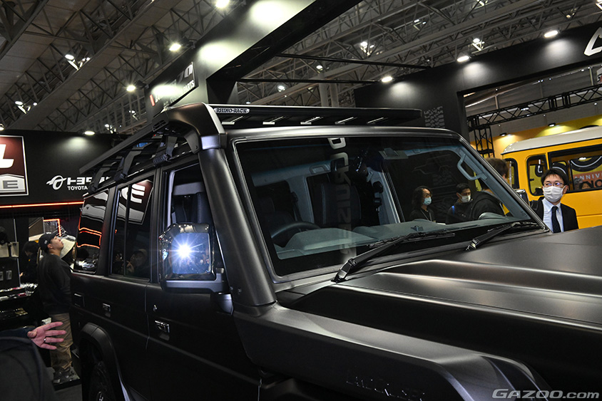東京オートサロン2024に出展しているトヨタ車体のランドクルーザー