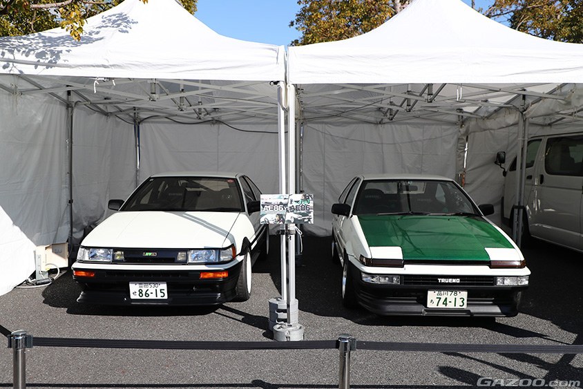 東京オートサロン2024 AE86 BEVとAE86 スーパーマメ号のジムカーナ対決