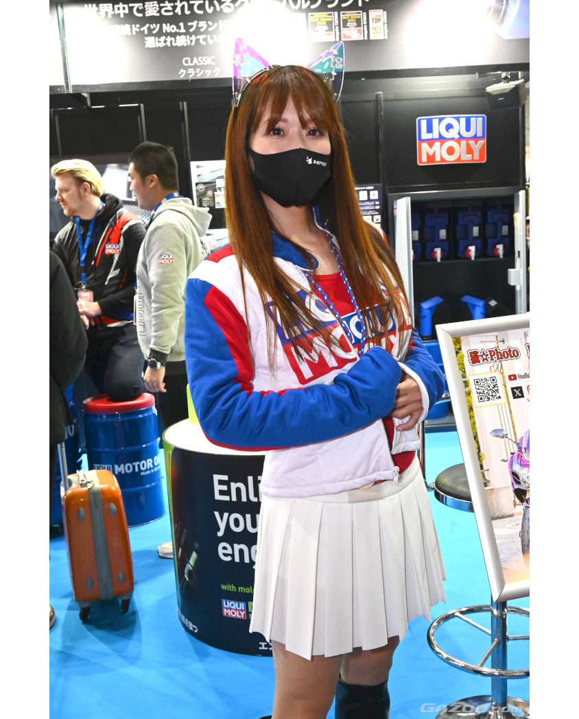 LIQUI MOLYブースのコンパニオン　猫☆Photo Rider Sちゃん@大阪オートメッセ2024