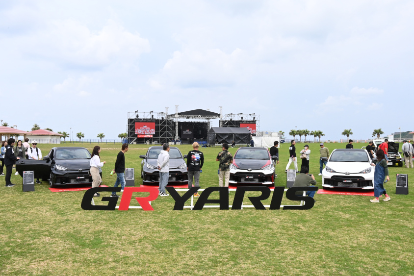 GRフェスティバル沖縄のGRヤリスの展示