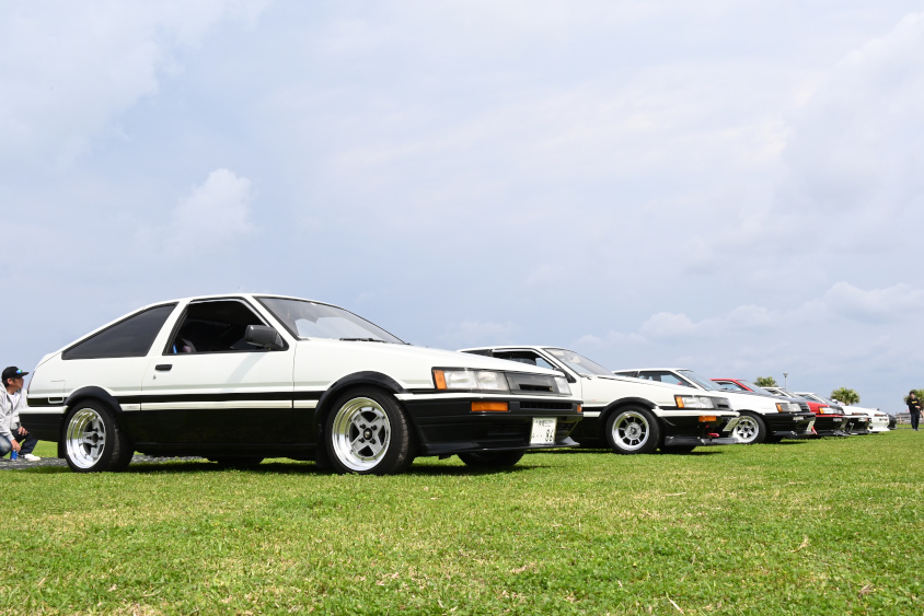 GRフェスティバル沖縄でのオフ会のAE86