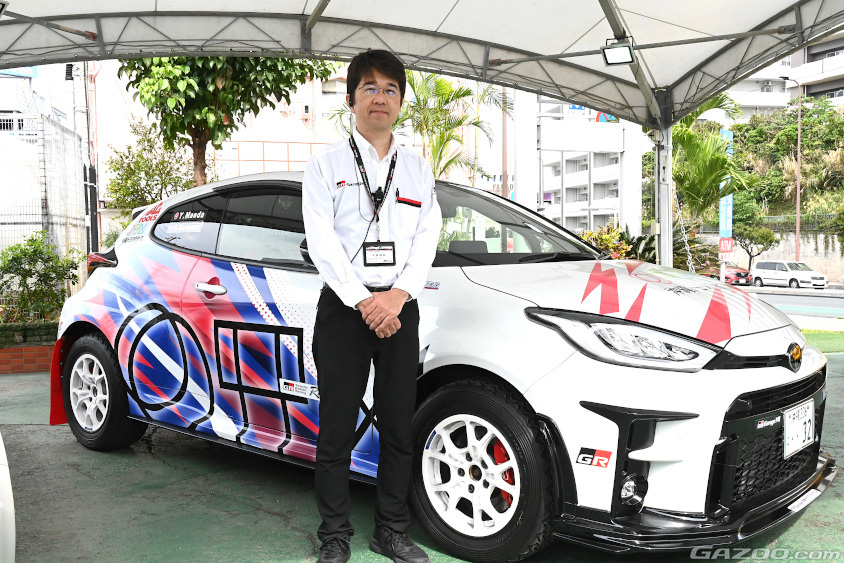 GR Garage 沖縄のGRコンサルタントで、営業担当の比嘉雄紀さん