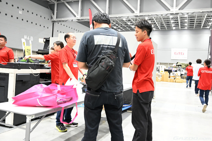 群馬パーツショー2024の会計ブース