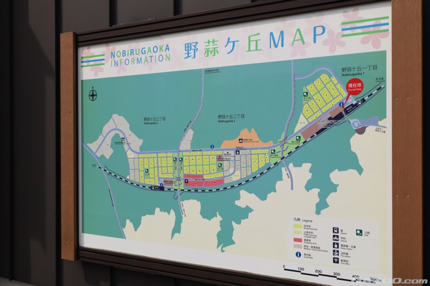 集団移転地の野蒜ヶ丘のMAP