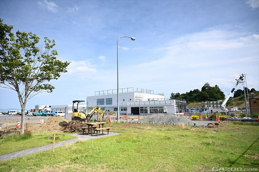 2024年オープンの道の駅「東松島」の建設中の様子