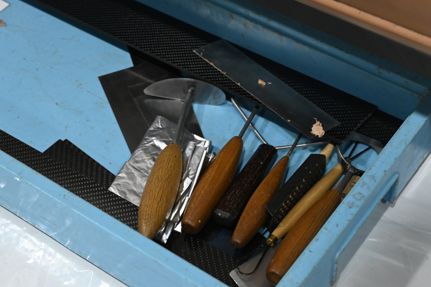 大阪オートメッセ2025 こどもビリティPARKのダイハツブースにあったクレイモデルを削る器具