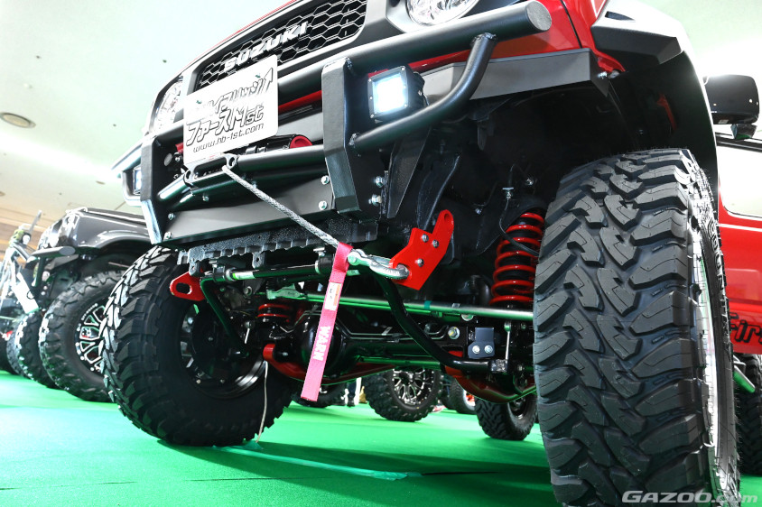 ハイブリッジファースト「ジムニー ノマド」＠大阪オートメッセのフロントの足回り