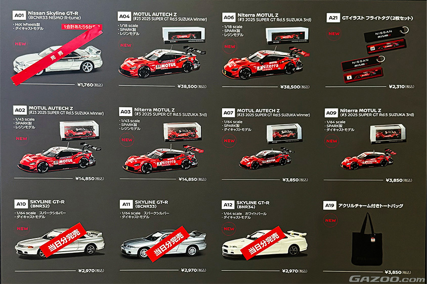 日産ミニカーの完売表示