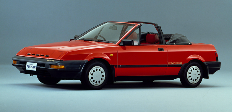 日産・パルサー エクサ コンバーチブル…みんなで乗れる国産オープン