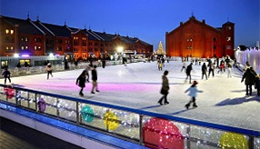 超貴重品☆太宰＆中原ダースクリアファイル☆赤レンガ倉庫雪景色バージョン 冬のきらめきとアートが彩る！横浜赤レンガ倉庫でアイススケート