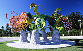 森の中に個性的なアート！自然と芸術が調和する野外美術館 鹿児島県湧