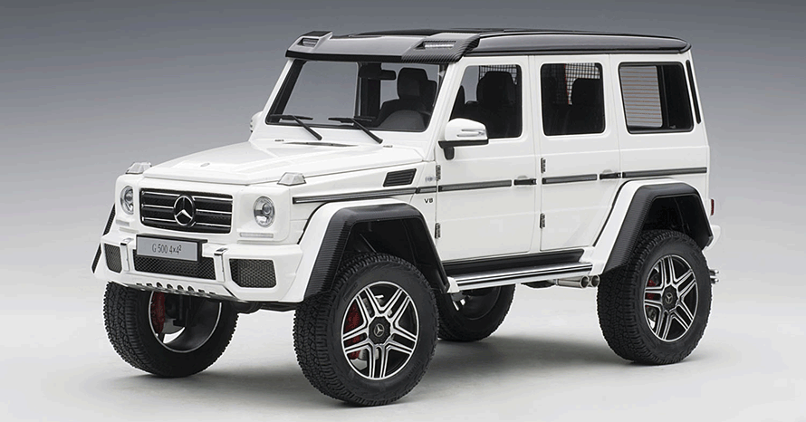 デビュー以来30年以上進化を続けるGクラスの特別仕様車のミニカー「1