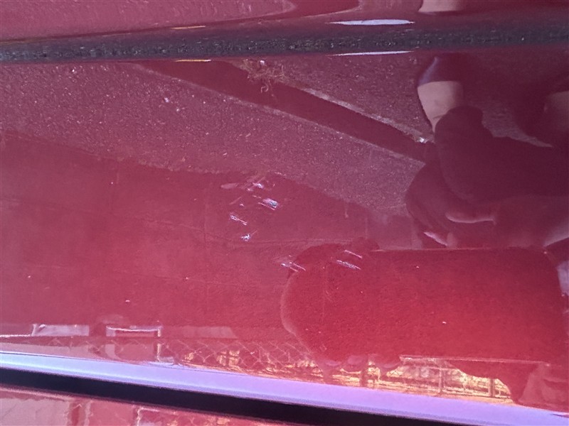 リヤバンパー廻りの押され