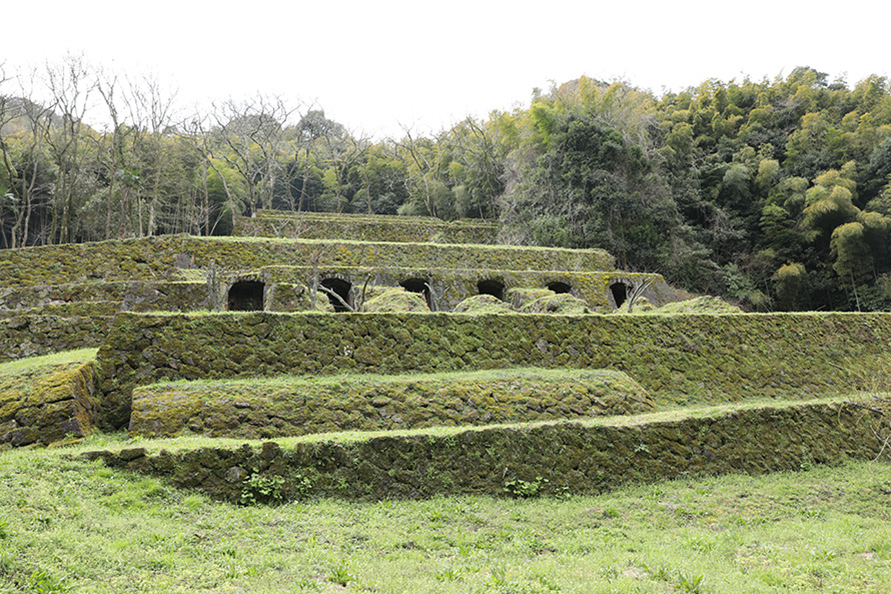 世界遺産「石見銀山遺跡とその文化的景観」にある清水谷精錬所跡。