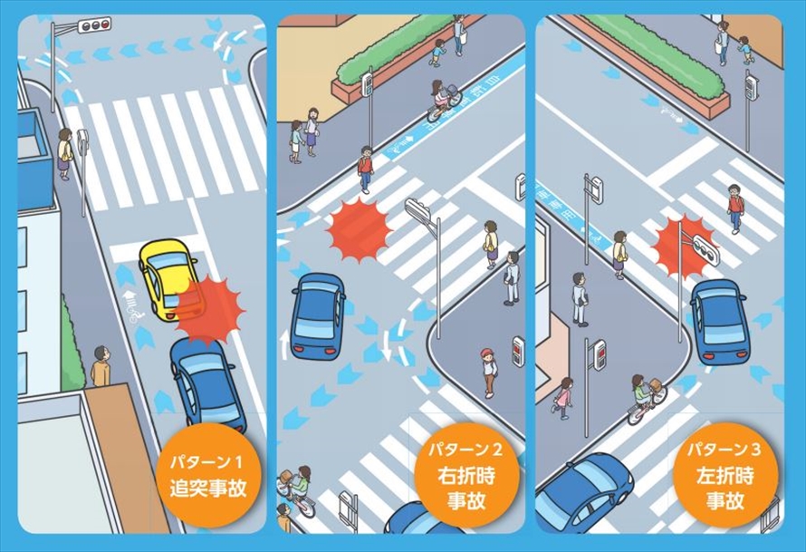「交差点事故防止　リーフレット」より一部抜粋　　資料提供：一般社団法人　日本損害保険協会