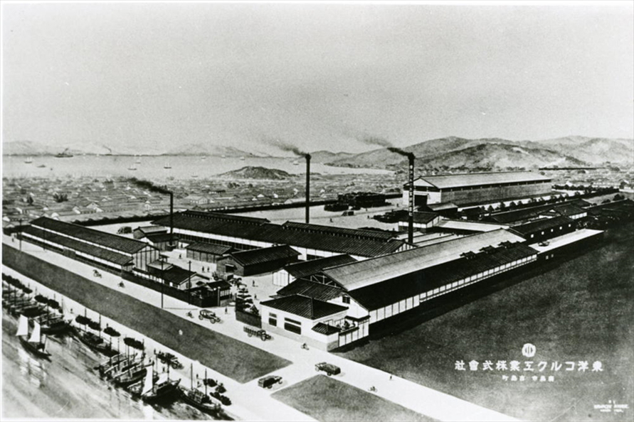 1920年（大正9年）に創立した当時の「東洋コルク工業」の工場の様子（写真：マツダ）