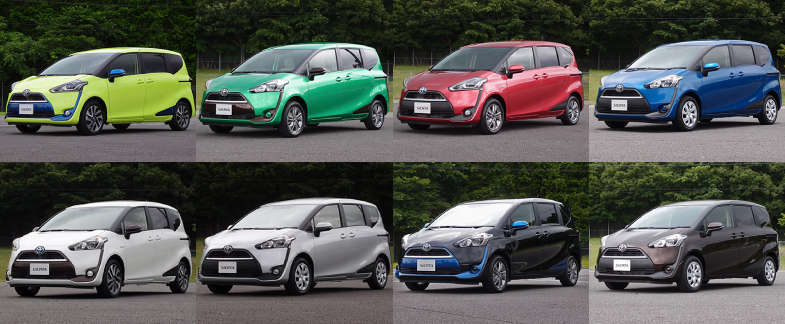 新型シエンタ 豊富なカラーバリエーション 15年7月 トヨタ自動車のクルマ情報サイト Gazoo