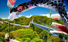 壮観！青空に1000匹もの鯉のぼりが舞う竜神峡へドライブ　茨城県常陸太田市