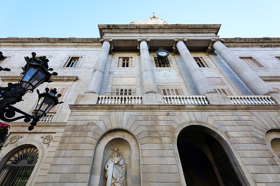 バルセロナ旧市街、ゴシック地区にあるバルセロナ市庁舎